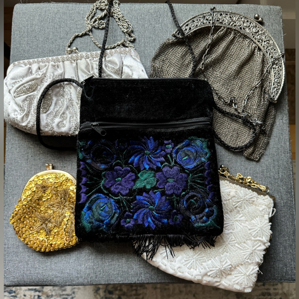 Collection of evening purses (two are vintage)